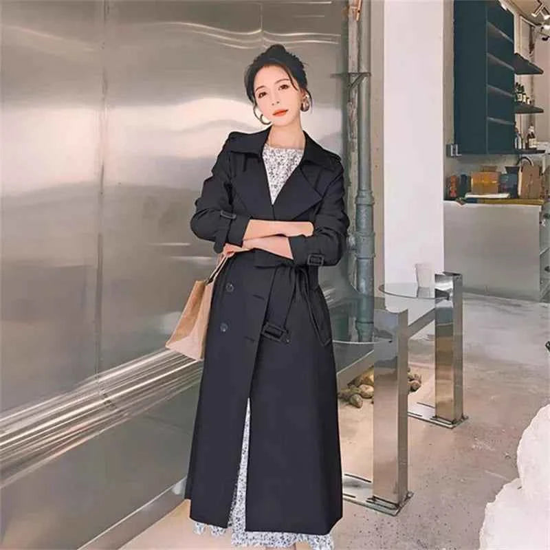 Belted Double-Breasted Trench Coat
