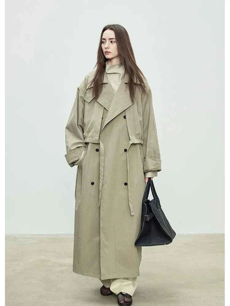 Oversized Double-Breasted Trench Coat