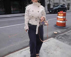 Belted Cropped Trench Jacket
