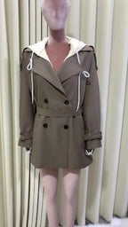 Hooded Belted Trench Coat