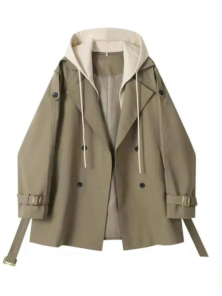 Hooded Belted Trench Coat