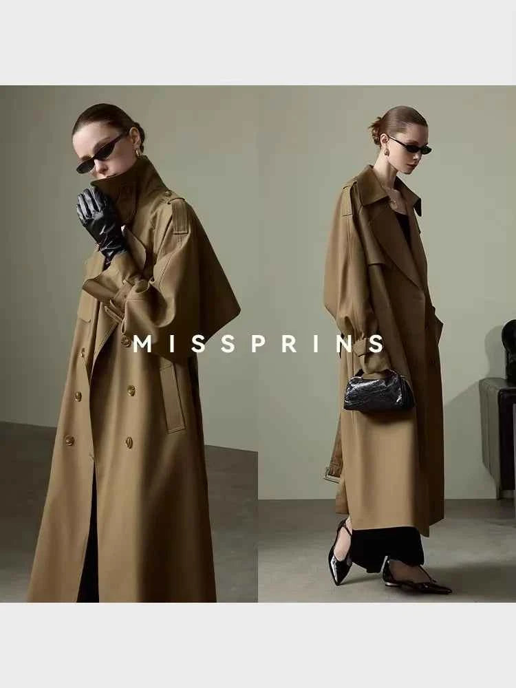 Belted Double-Breasted Trench Coat