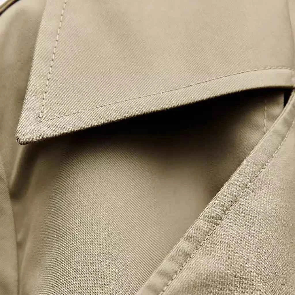 Belted Double-Breasted Trench Coat