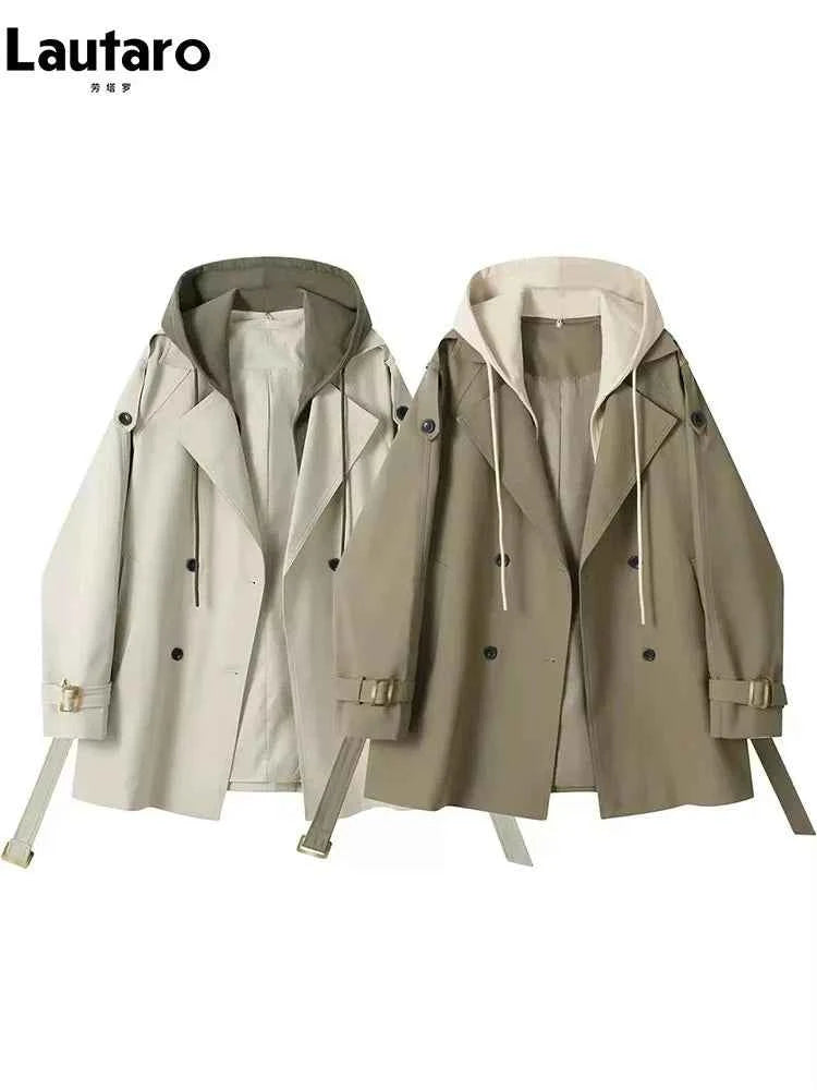 Hooded Belted Trench Coat
