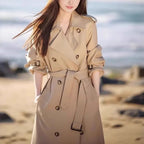 Belted Double-Breasted Trench Coat - Isabella Mae