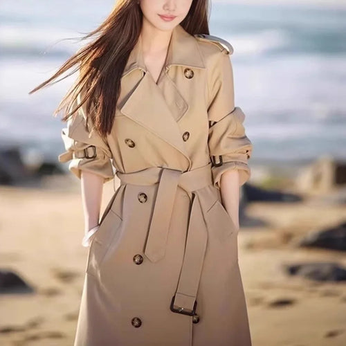 Belted Double Breasted Trench Coat