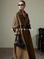 Belted Double-Breasted Trench Coat
