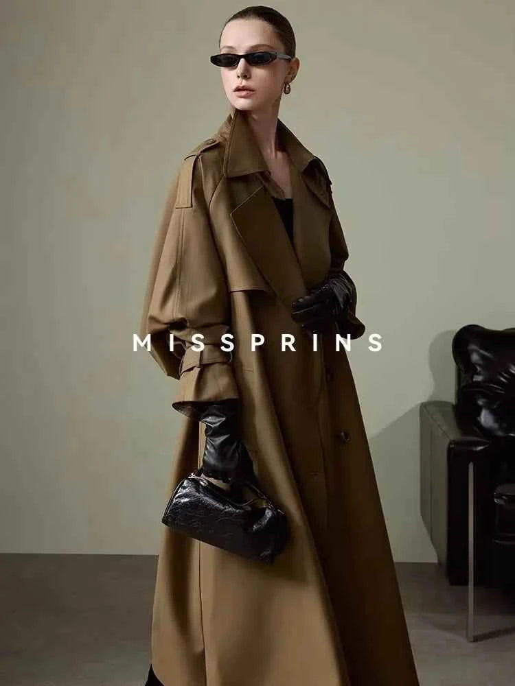 Belted Double-Breasted Trench Coat