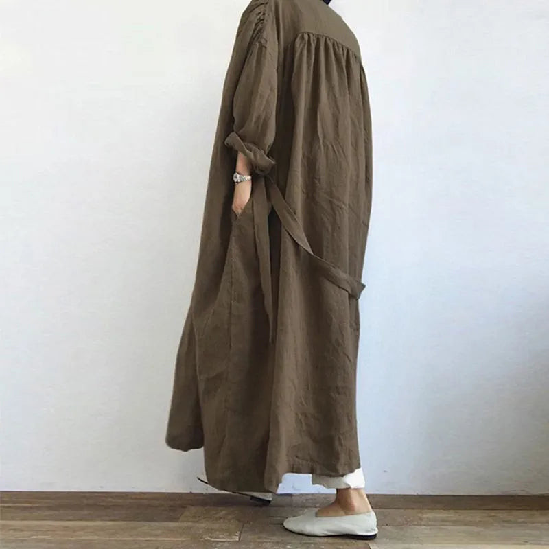 Oversized Cotton Trench Coat - Isabella Mae