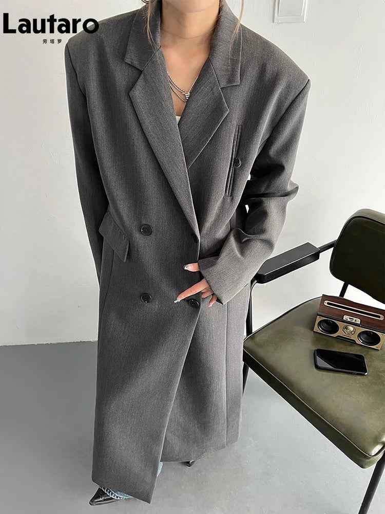 Oversized Double-Breasted Trench Coat