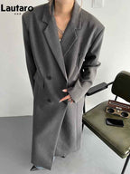 Oversized Double-Breasted Trench Coat