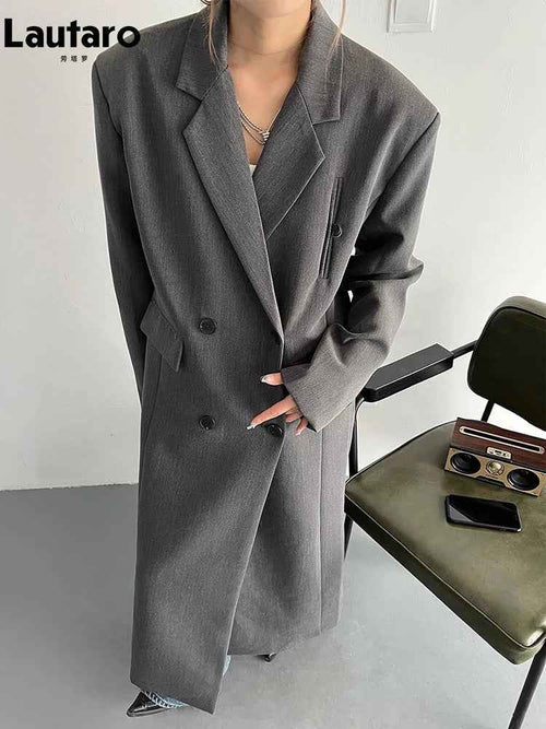 Oversized Double-Breasted Trench Coat