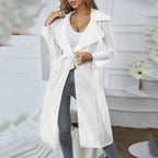 Sheer Belted Trench Coat - Isabella Mae