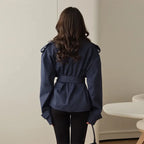 Cropped Belted Trench Jacket - Isabella Mae