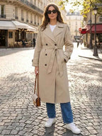 Belted Double-Breasted Trench Coat