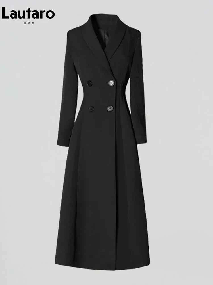 Fitted Double-Breasted Trench Coat