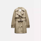 Belted Double-Breasted Trench Coat