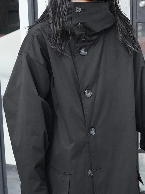 Oversized Hooded Trench Coat