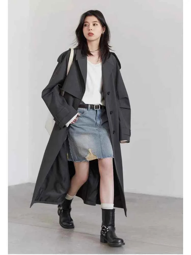 Longline Belted Trench Coat