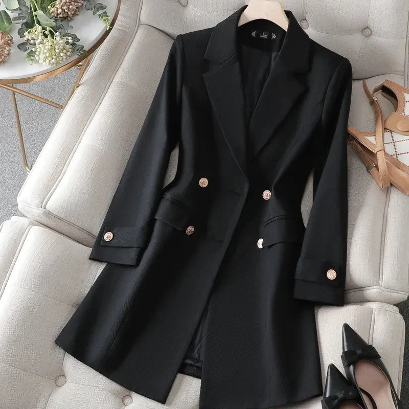 Longline Double-Breasted Blazer - Isabella Mae