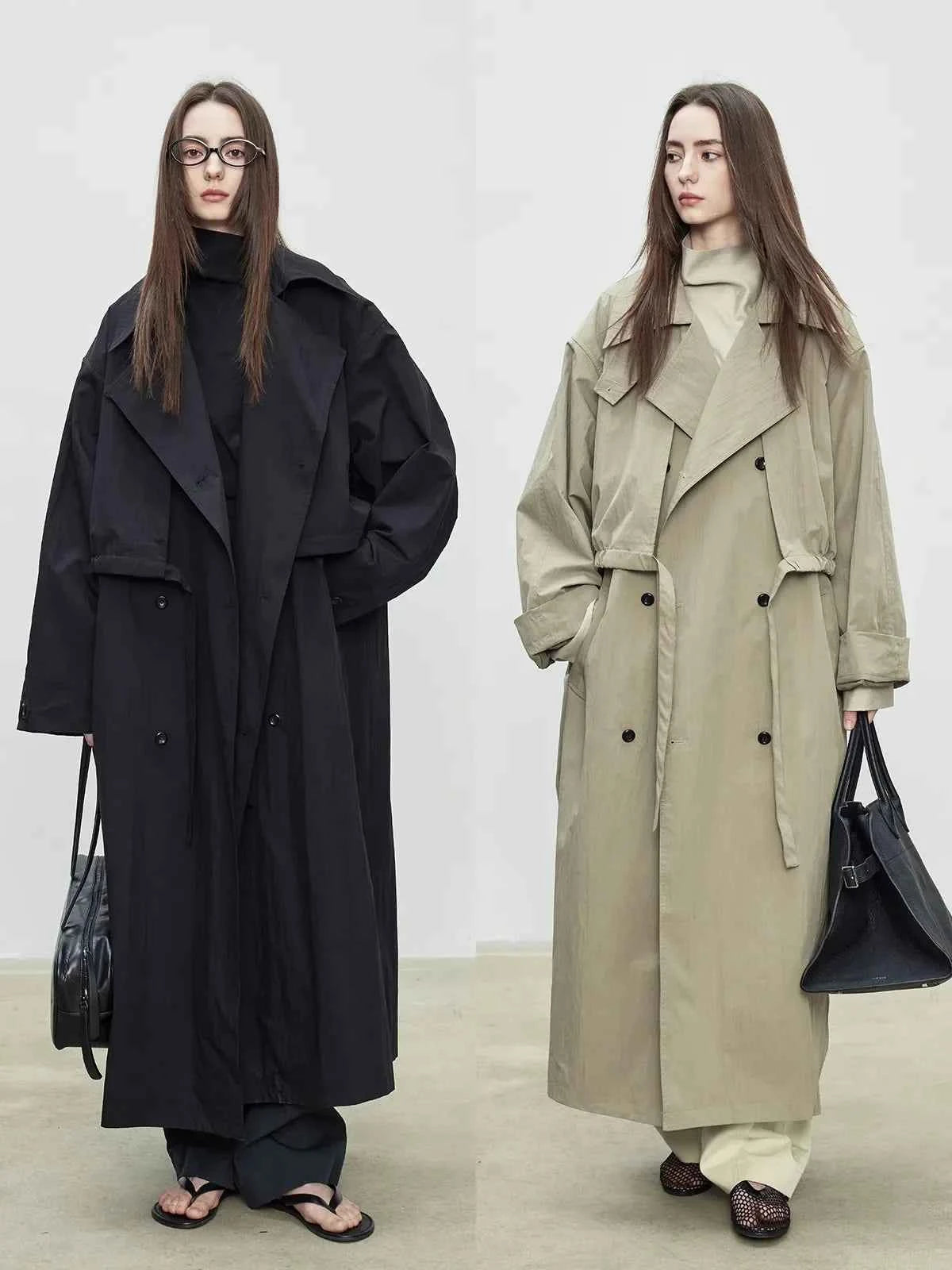 Oversized Double-Breasted Trench Coat