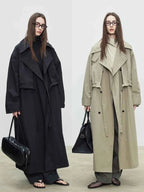 Oversized Double-Breasted Trench Coat