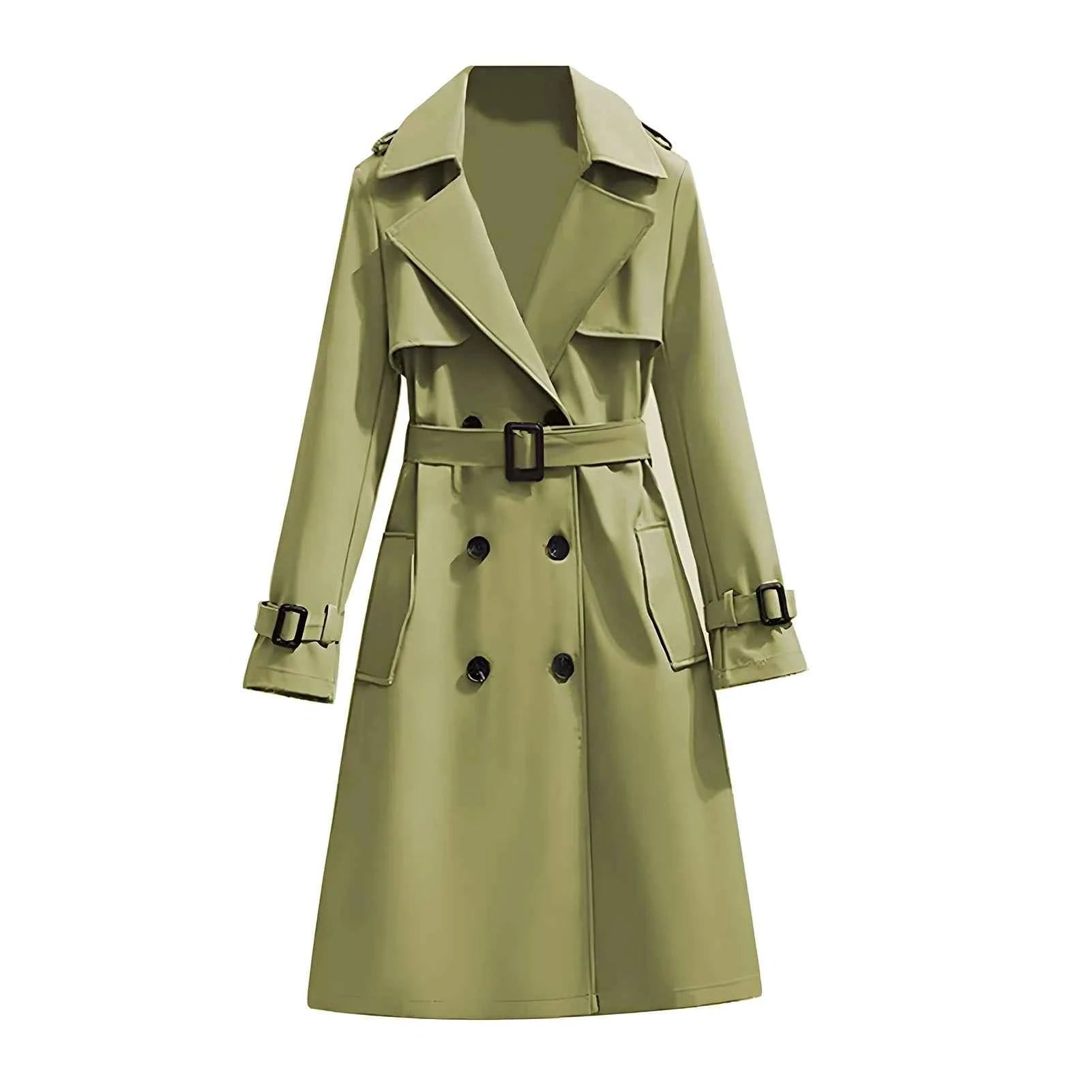 Belted Double-Breasted Trench Coat