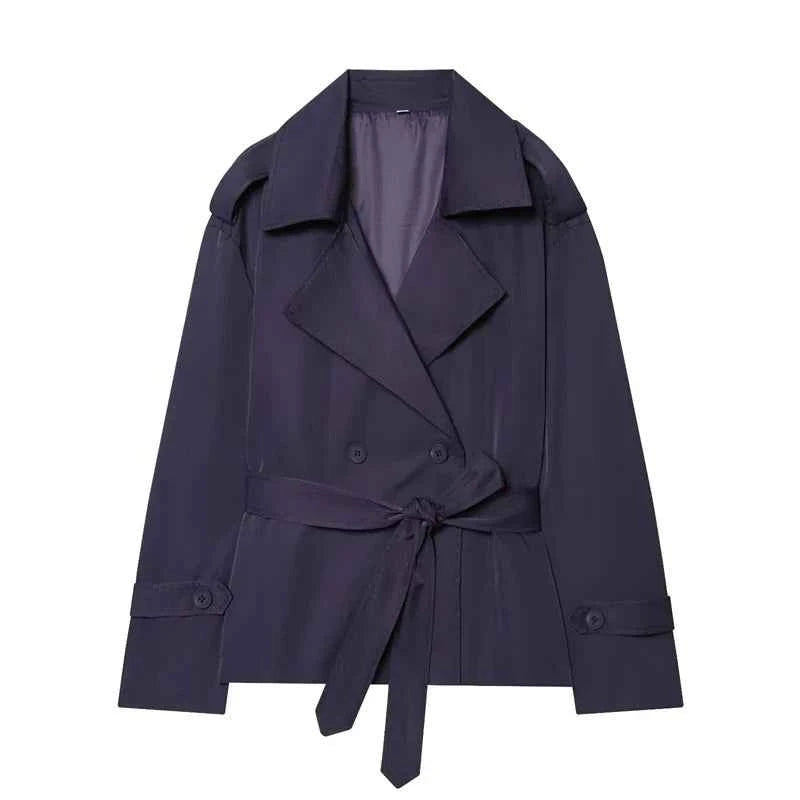 Belted Short Trench Coat