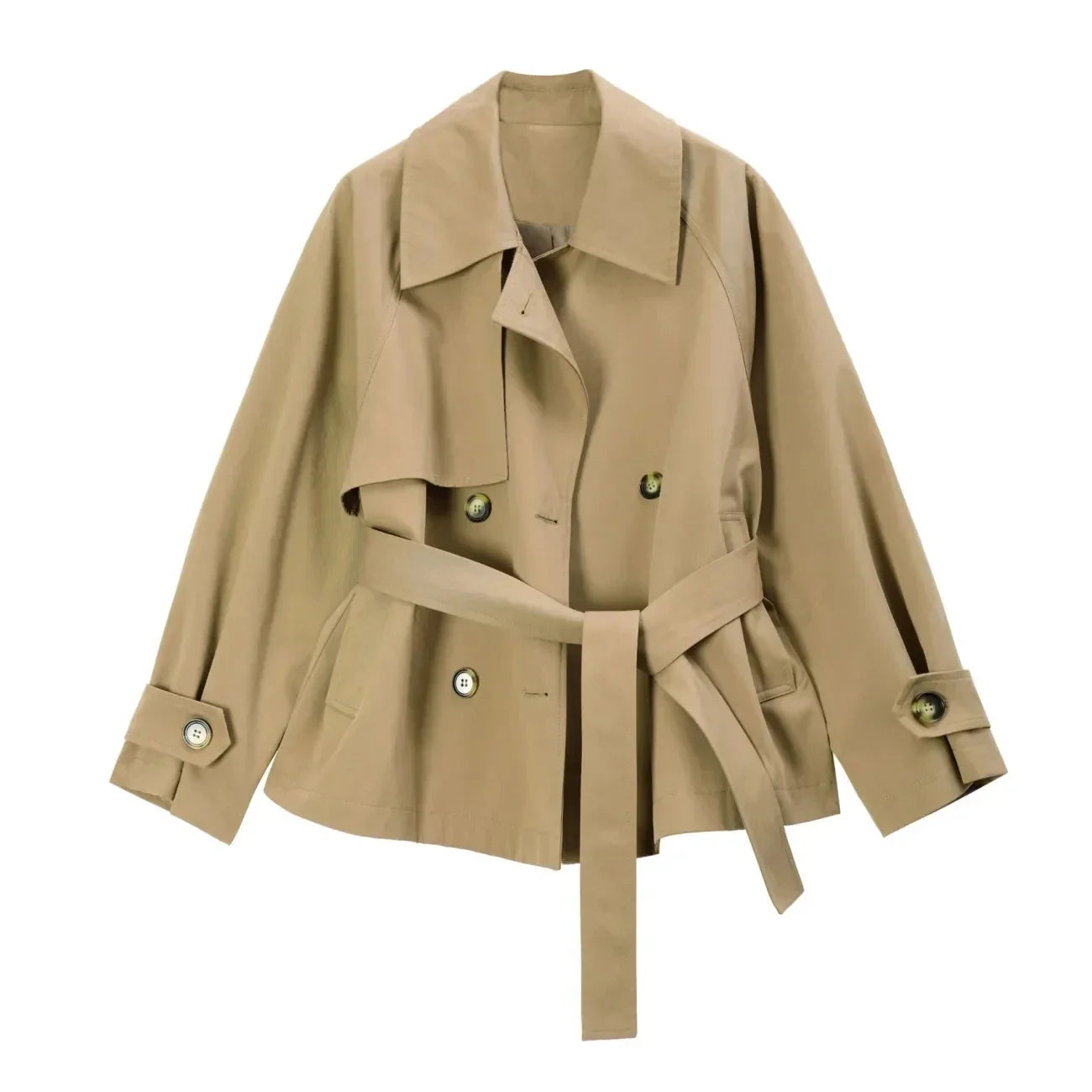 Short Belted Trench Coat - Isabella Mae