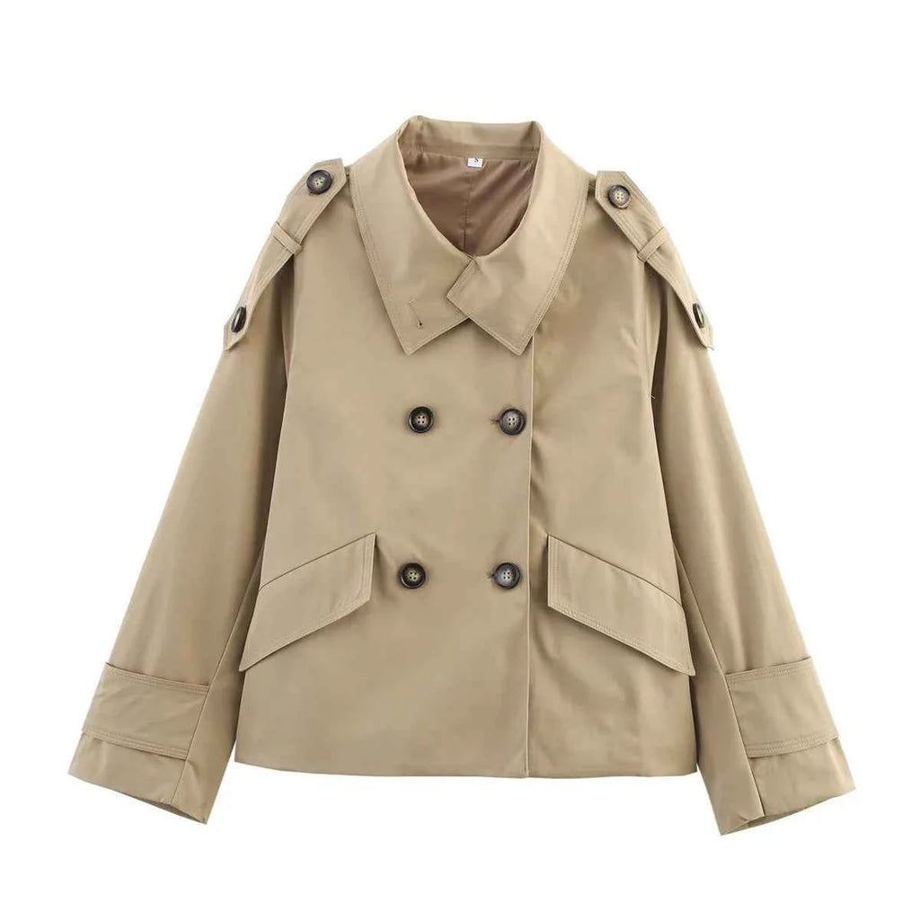 Belted Cropped Trench Coat