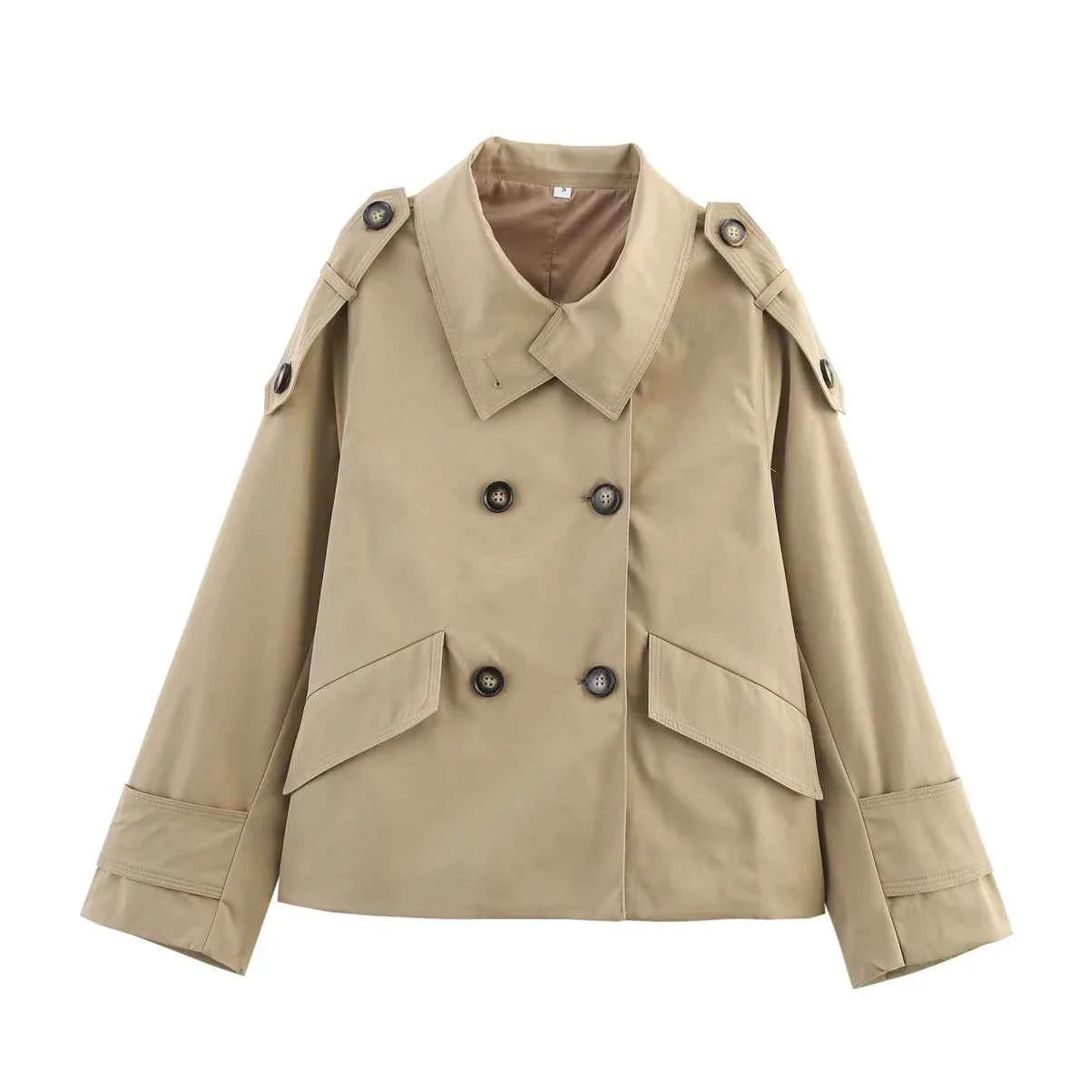 Belted Cropped Trench Coat
