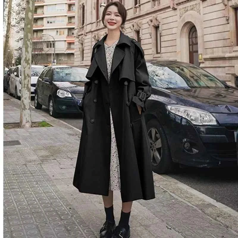 Belted Double-Breasted Trench Coat