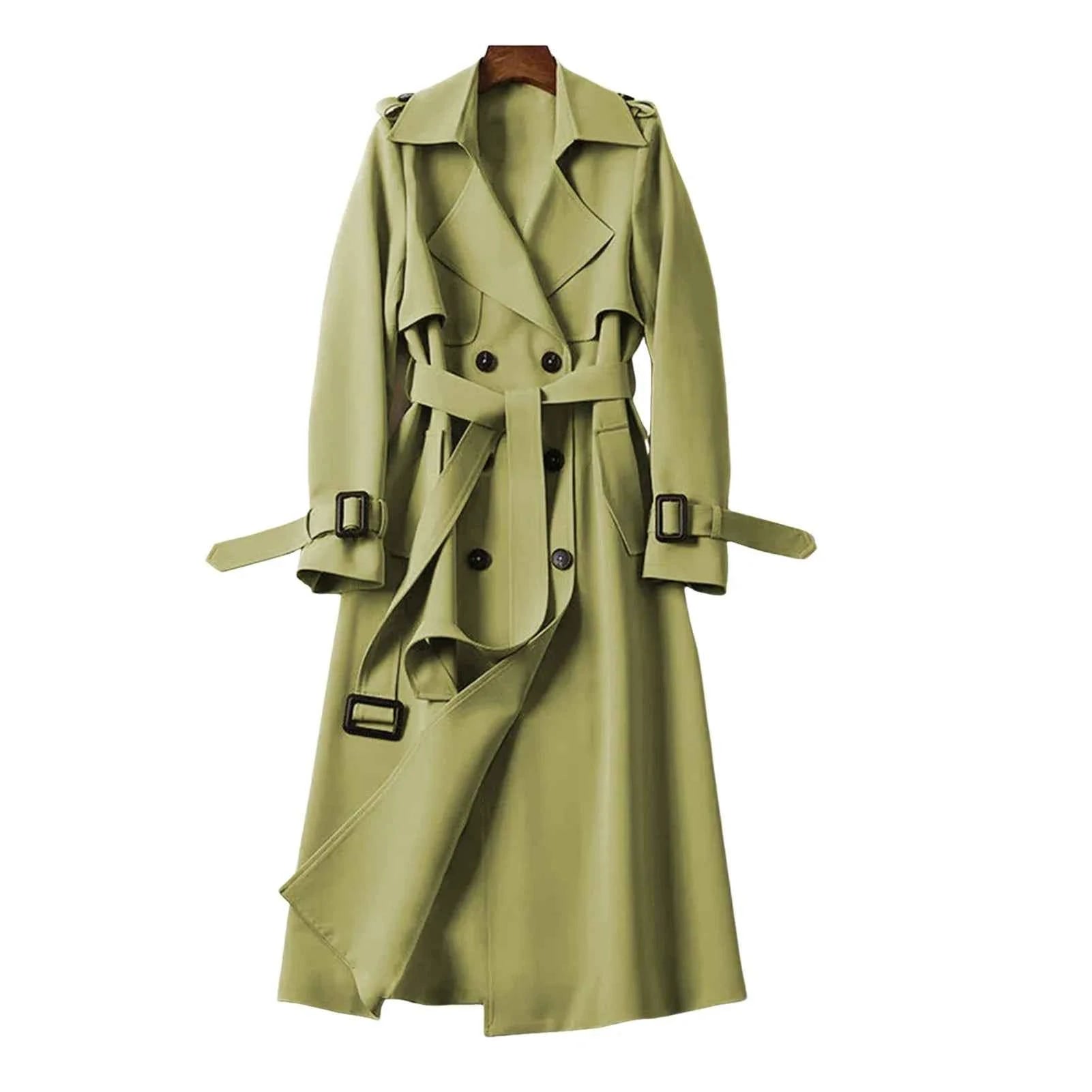 Belted Double-Breasted Trench Coat