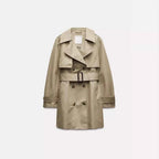 Belted Double-Breasted Trench Coat