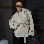 Belted Short Trench Jacket