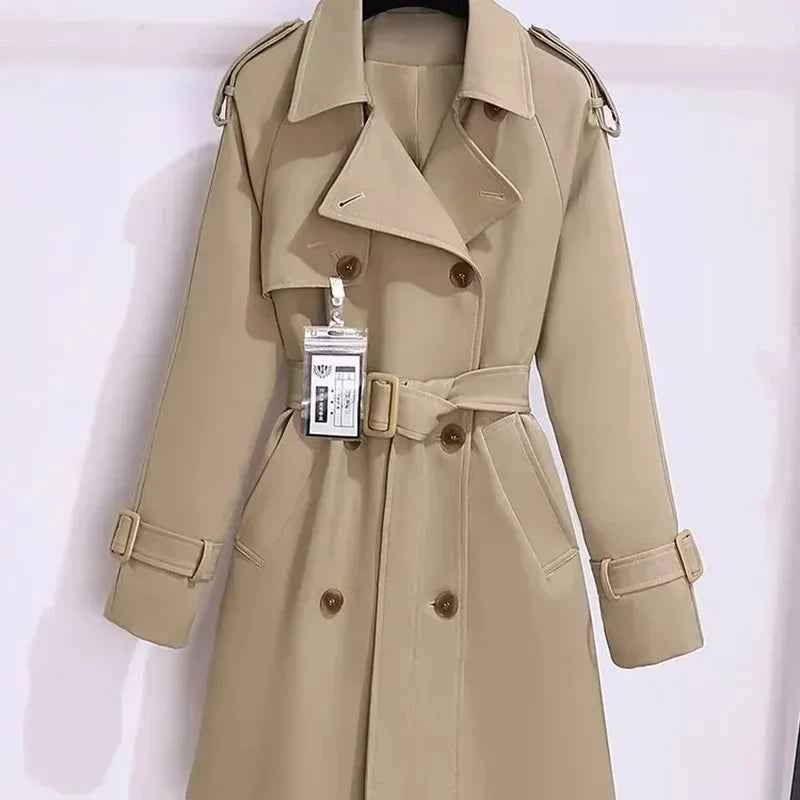 Belted Double-Breasted Trench Coat