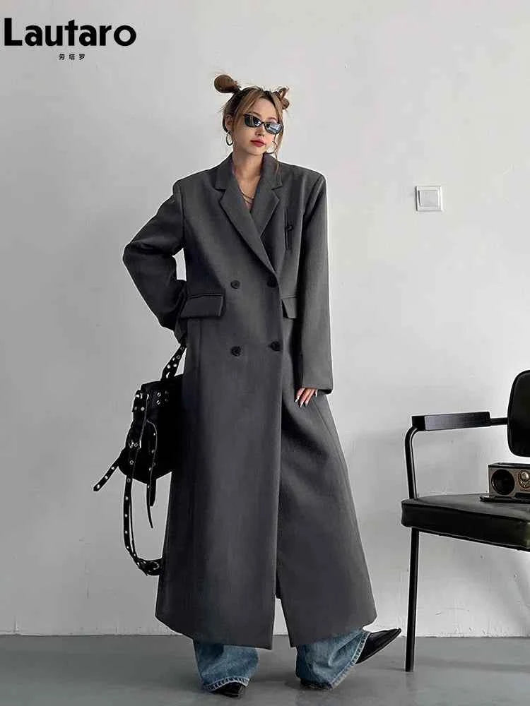 Oversized Double-Breasted Trench Coat