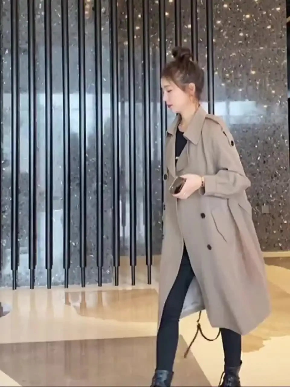 Belted Double-Breasted Trench Coat - Isabella Mae