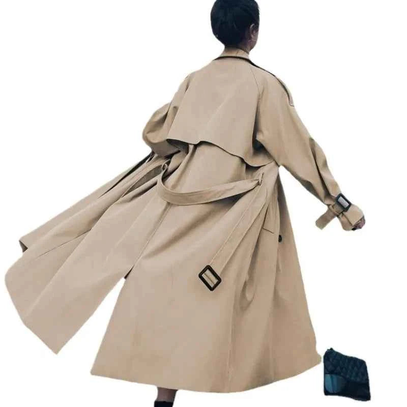 Belted Double-Breasted Trench Coat