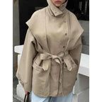 Belted Cape Trench Coat