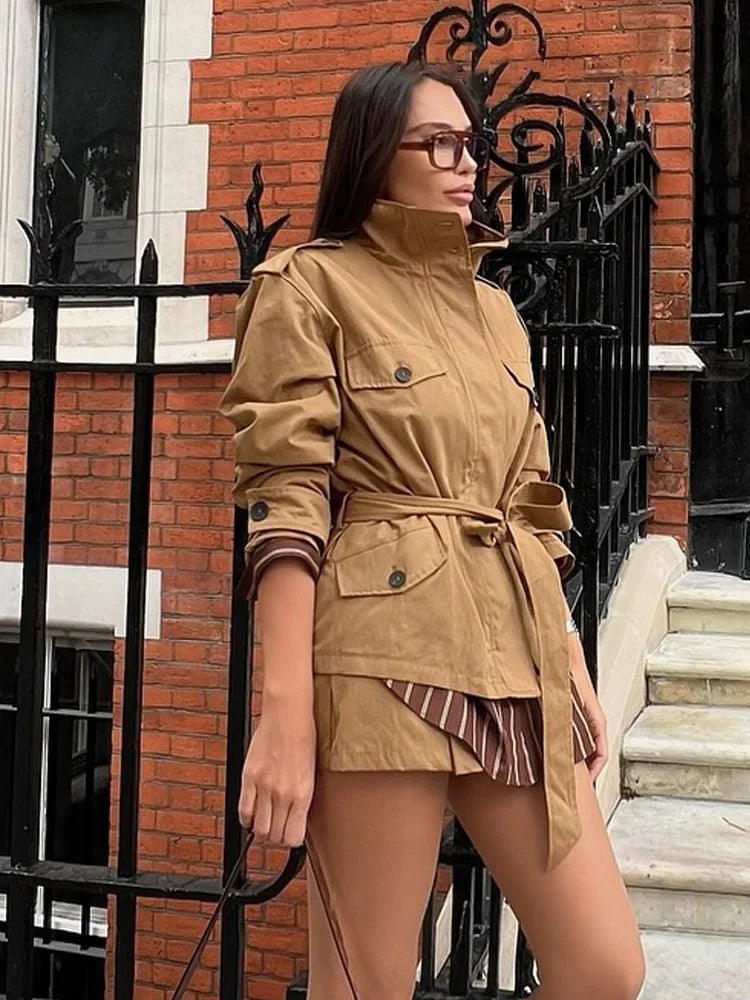 Belted Utility Jacket & Mini Skort Set - Isabella Mae