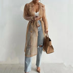 Sheer Mesh Trench Coat - Isabella Mae