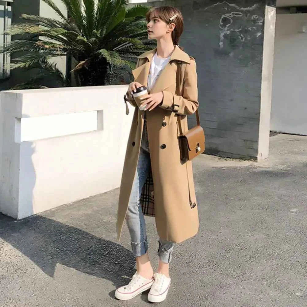 Belted Double-Breasted Trench Coat