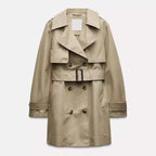 Belted Double-Breasted Trench Coat