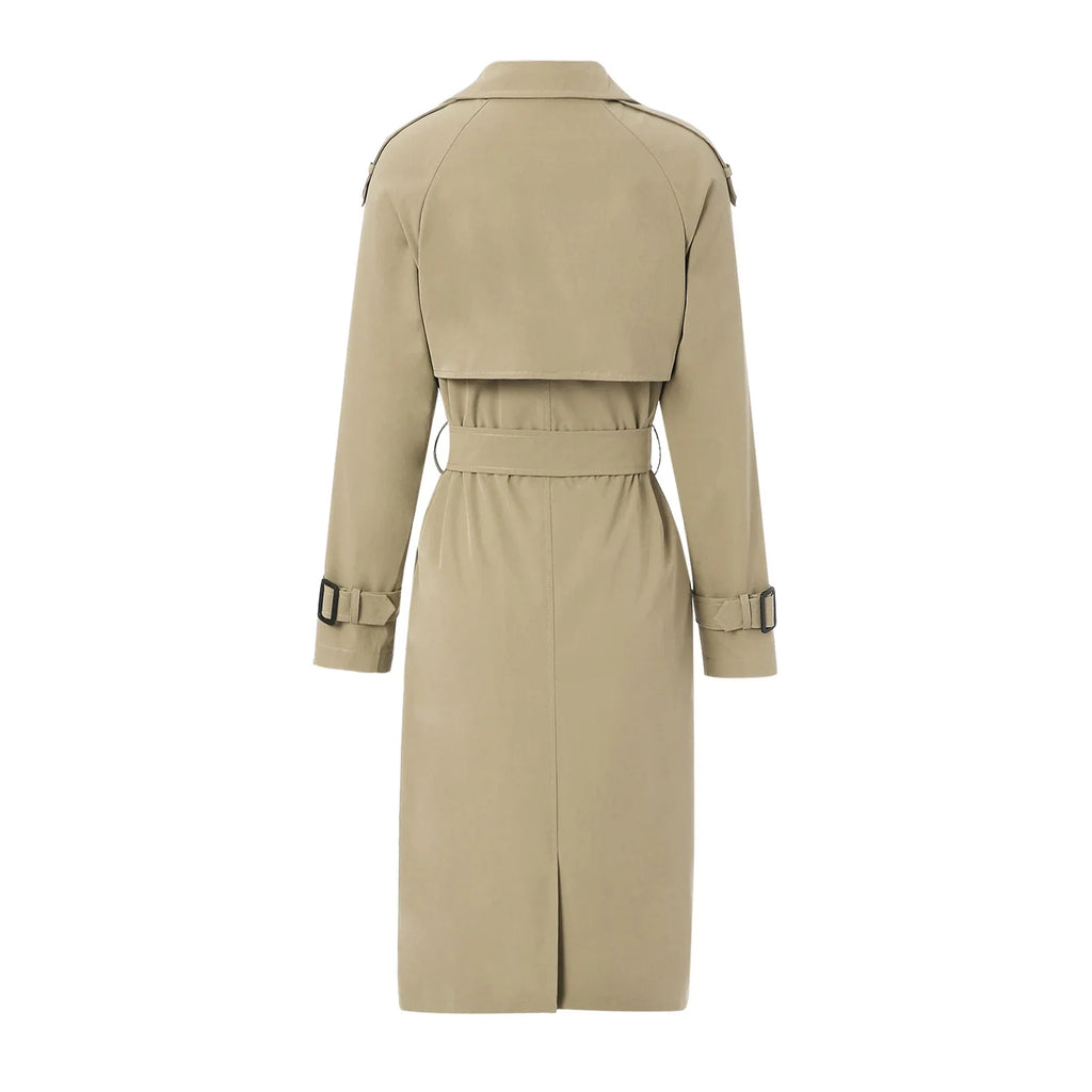 Belted Double-Breasted Trench Coat - Isabella Mae