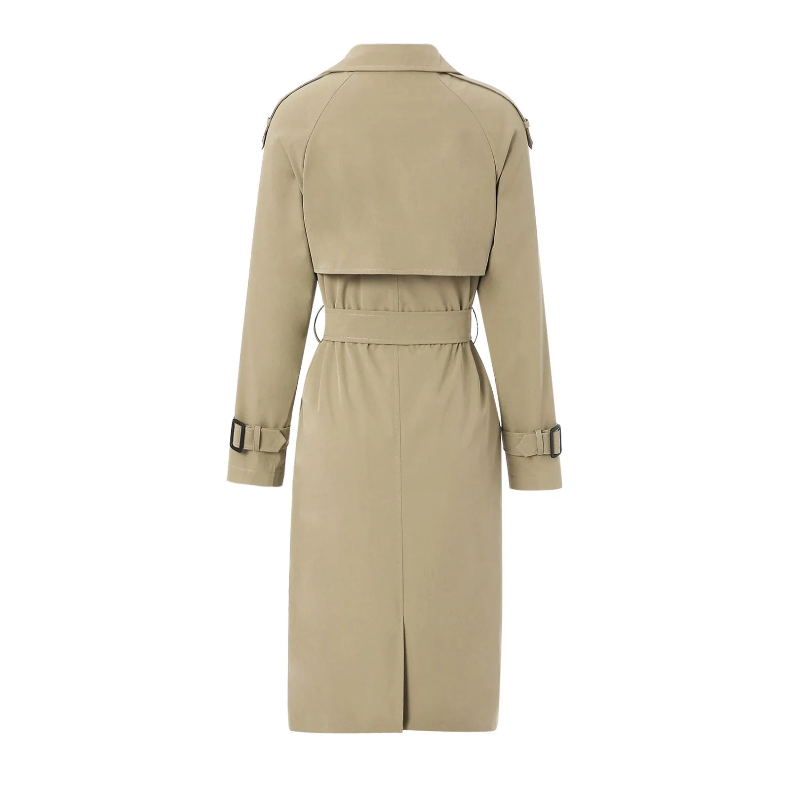 Belted Double-Breasted Trench Coat - Isabella Mae