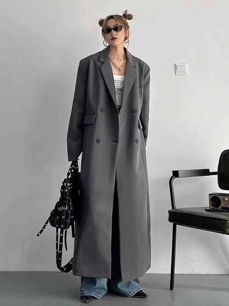 Oversized Double-Breasted Trench Coat