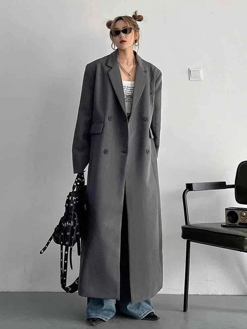 Oversized Double-Breasted Trench Coat