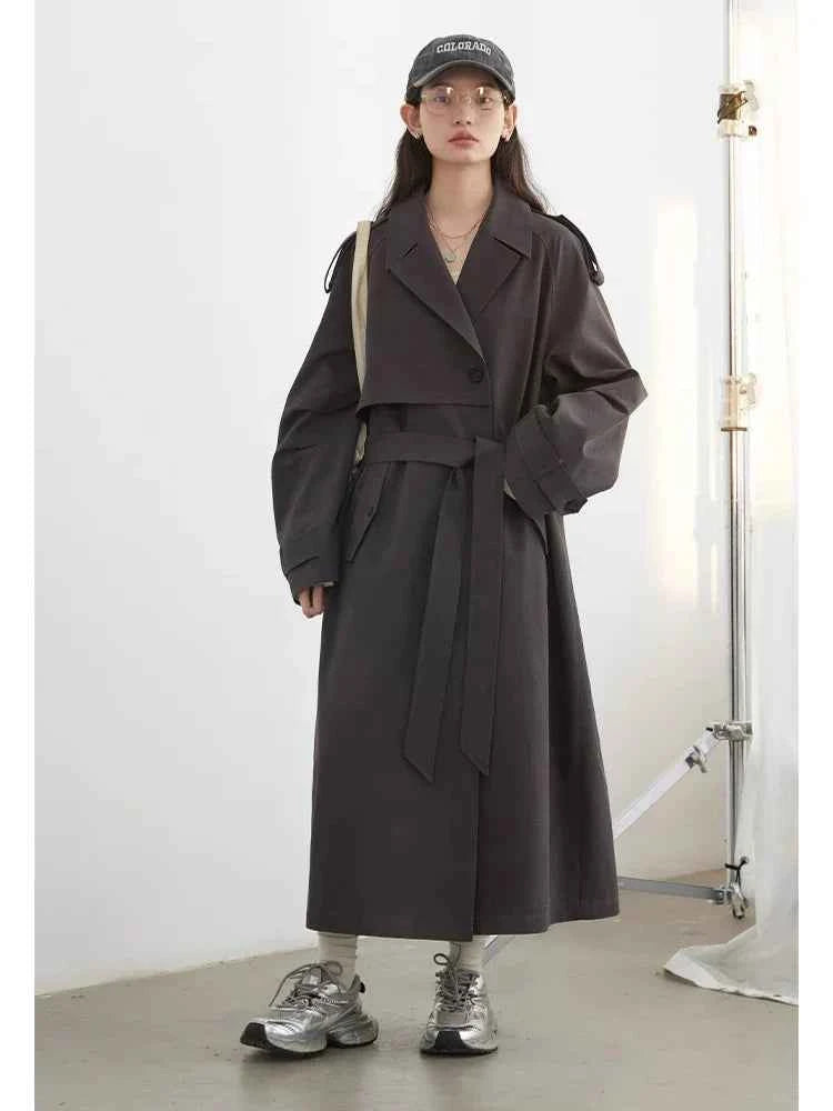 Longline Belted Trench Coat