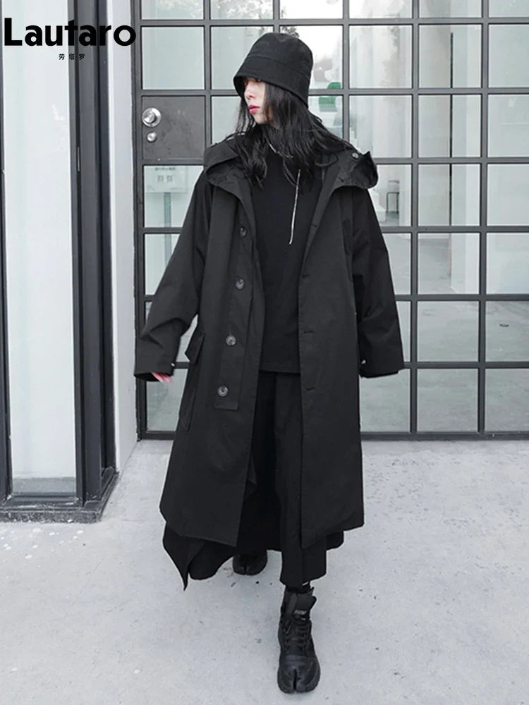 Oversized Hooded Trench Coat - Isabella Mae